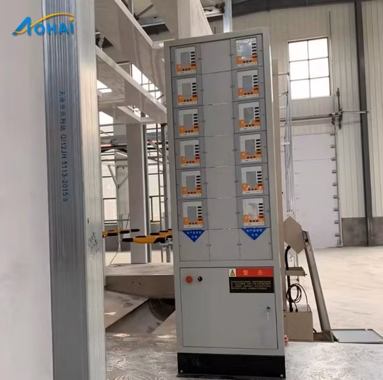 Impianti automatici di linee di verniciatura per verniciatura a polvere con armadio di controllo